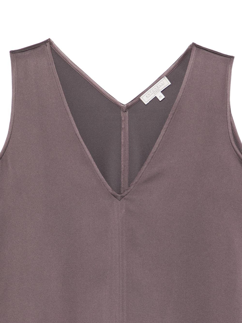 Top con scollo a v in viola Antonelli - donna 