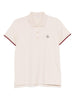 Polo a maniche corte in beige Moncler - donna