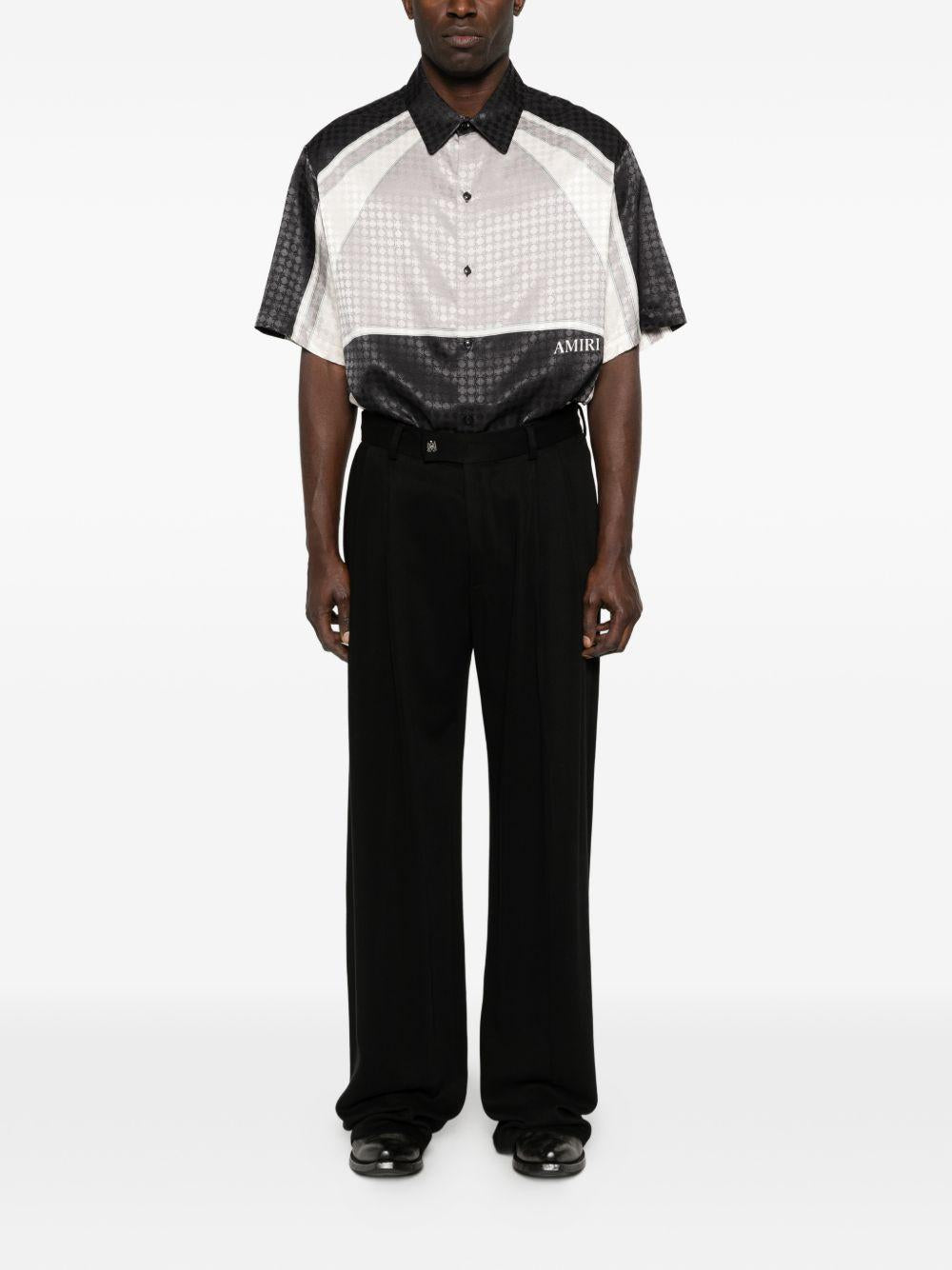 Camicia con inserto geometrico in bianco e nero AMIRI - uomo 