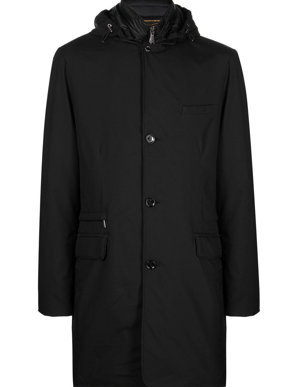 Cappotto Redon-SKT con cappuccio in nero MOORER - uomo 