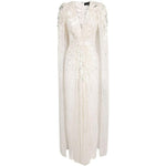 Abito da sera con paillettes goldfinger 007 in avorio Jenny packham - donna 