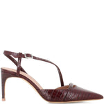 Decollete Valeria con effetto coccodrillo in marrone Malone souliers - donna 