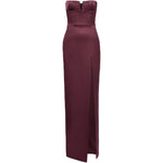 Abito bustier in crêpe di raso in viola Alex perry - donna 