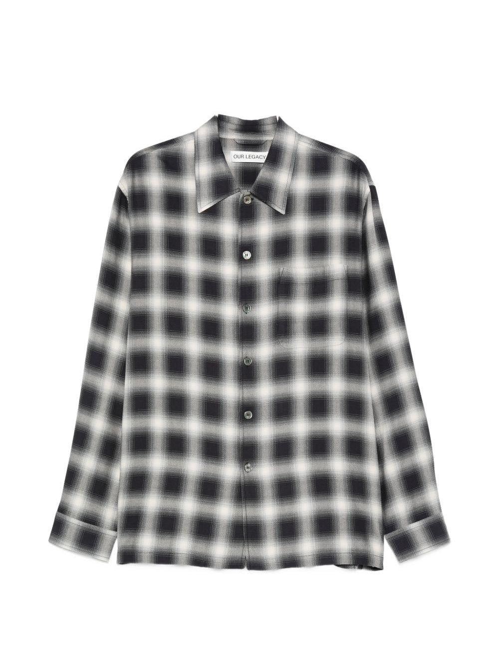 Camicia a quadri  in bianco e nero Our legacy - uomo 