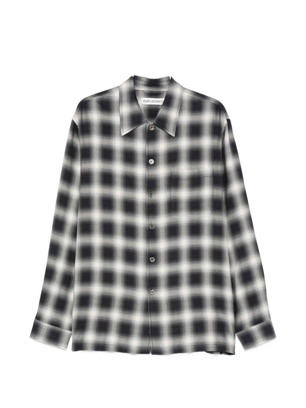 Camicia a quadri  in bianco e nero Our legacy - uomo 