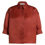 Camicia con bottoni in rosso Alberta Ferretti - donna 