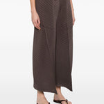 Pantaloni plissé in marrone ISSEY MIYAKE - donna 