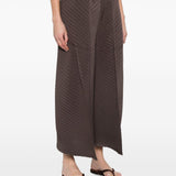 Pantaloni plissé in marrone ISSEY MIYAKE - donna 