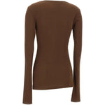 Top trasparente a maniche lunghe in marrone Entire studios - unisex 
