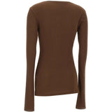 Top trasparente a maniche lunghe in marrone Entire studios - unisex 