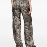 Pantaloni dritti con vita elasticizzata in grigio Golden goose - donna 