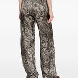 Pantaloni dritti con vita elasticizzata in grigio Golden goose - donna 