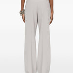 Pantaloni con dettaglio risvolto in grigio MM6 Maison Margiela - donna 