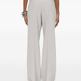 Pantaloni con dettaglio risvolto in grigio MM6 Maison Margiela - donna 