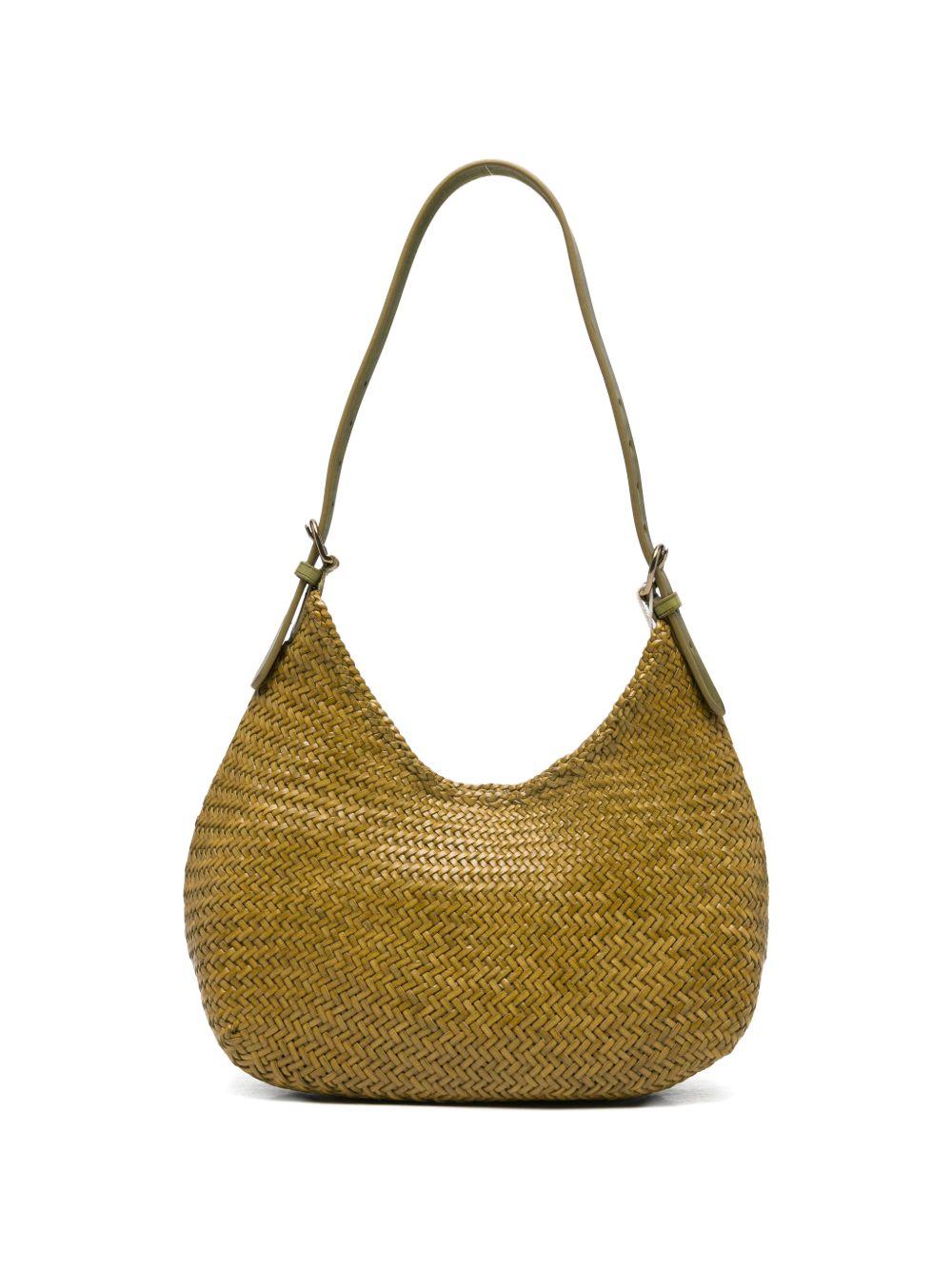 BORSA A SPALLA LUNA MEZZA IN VERDE BAMBOO - DONNA 