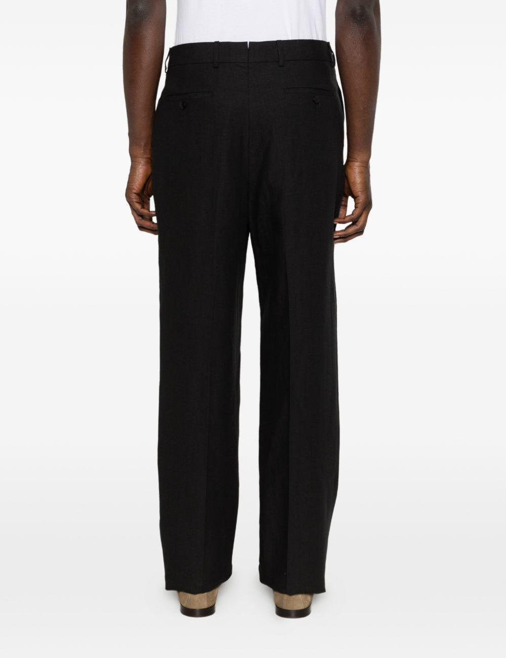 Pantaloni plissé  in nero Caruso - uomo 