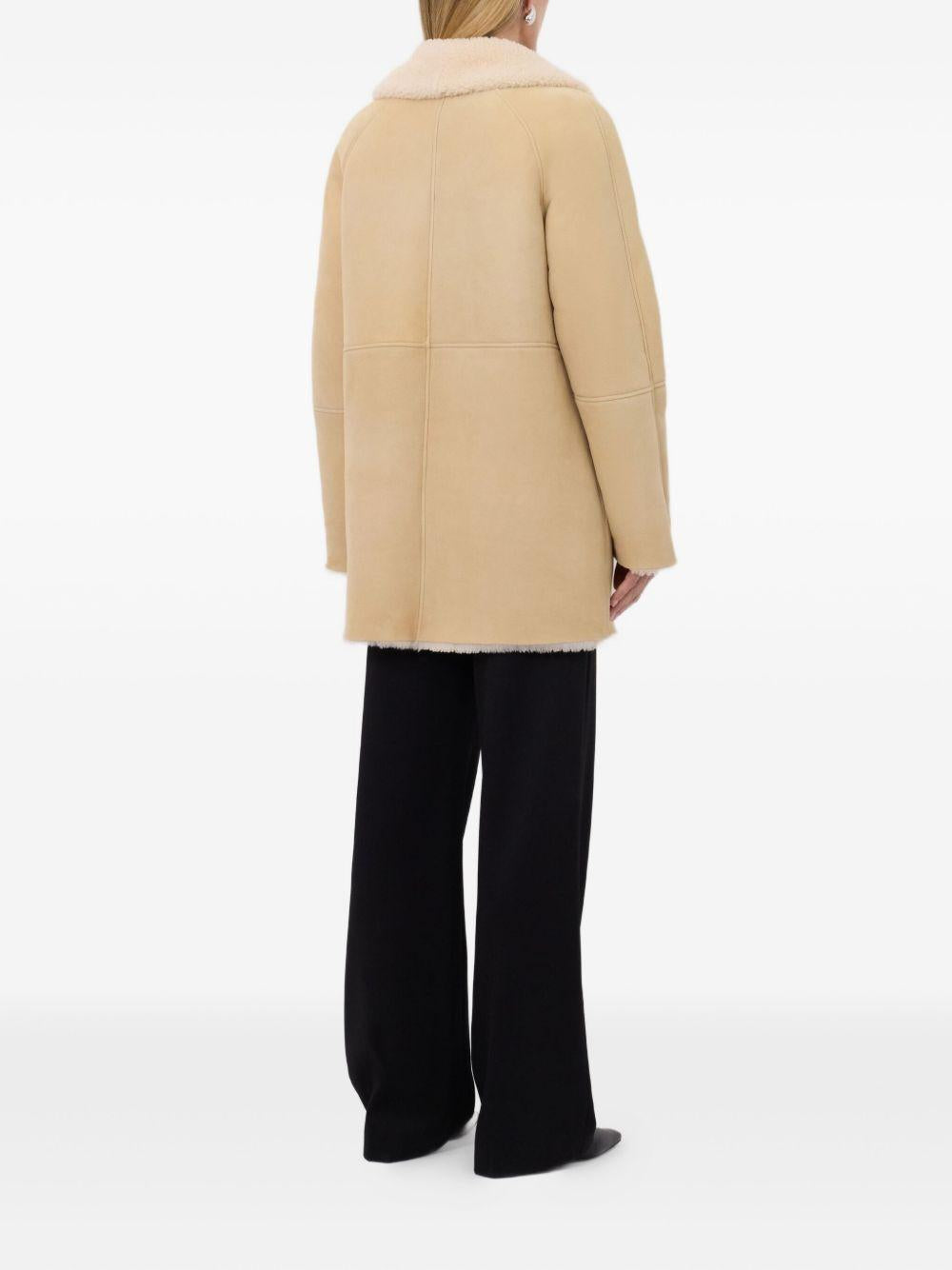 Cappotto in shearling Isak in crema Loulou de saison - donna 