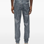 Jeans con lavaggio acido in blu Purple - uomo 