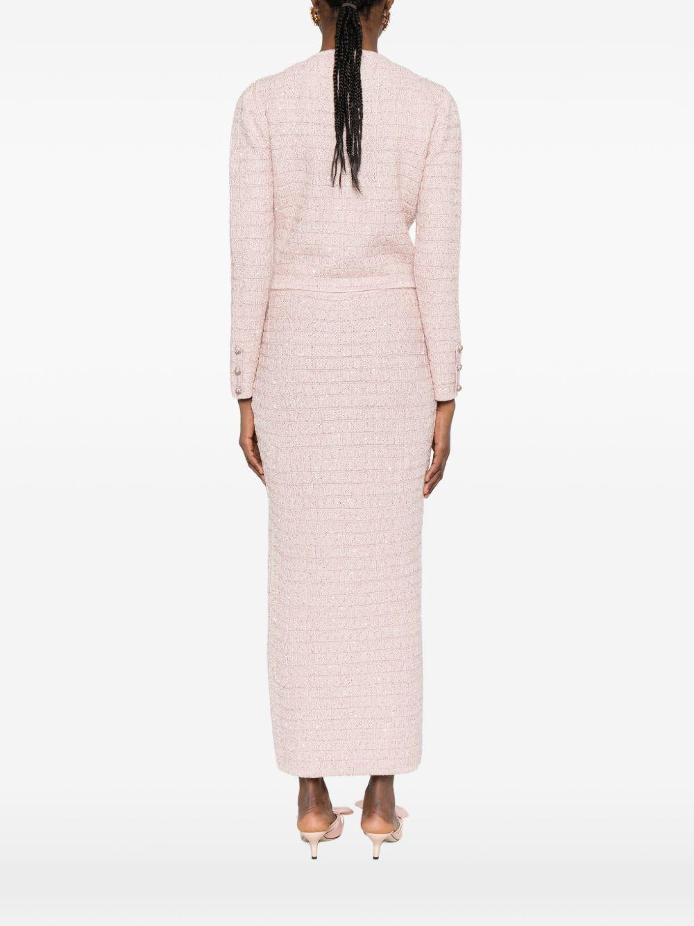 Cardigan in mglia con paillettes in rosa Alessandra rich - donna 