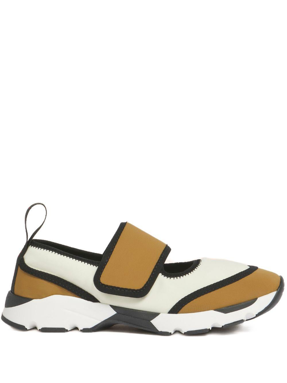 Sneakers con design a pannelli in beige Marni - donna 