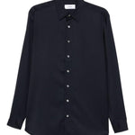 Camicia a maniche lunghe con bottoni in blu Lardini - uomo 