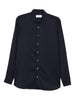 Camicia a maniche lunghe con bottoni in blu Lardini - uomo