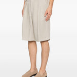 Pantaloncini con dettagli a pieghe in beige Briglia 1949 - uomo 
