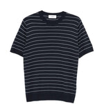 T-shirt a righe in blu Lardini - uomo 
