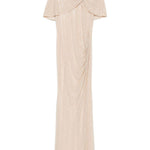 Abito lungo drappeggato con decorazione in beige Self-Portrait - donna 