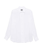 Camicia a maniche lunghe con bottoni in bianco Zegna - uomo 