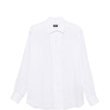 Camicia a maniche lunghe con bottoni in bianco Zegna - uomo 