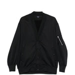 Giacca bomber con scollo a v e zip in nero Comme des garcons homme - uomo 
