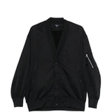 Giacca bomber con scollo a v e zip in nero Comme des garcons homme - uomo 