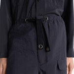Shorts cargo con coulisse in nero Lemaire - uomo 