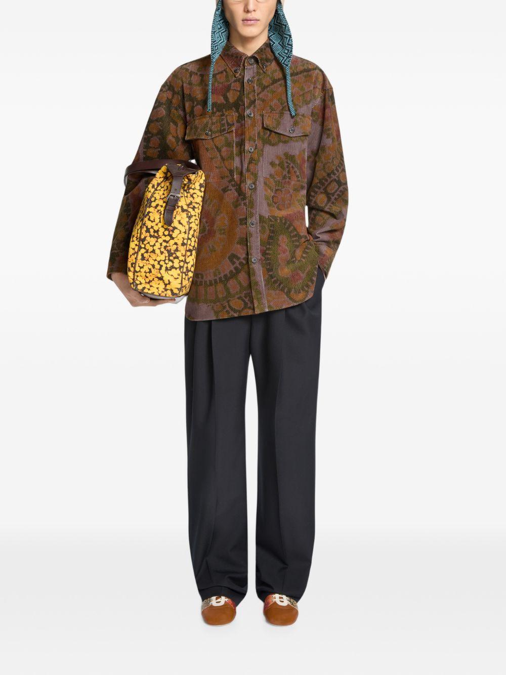 Camicia con stampa all-over multicolore 