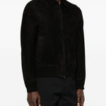 Giacca in pelle scamosciata in nero Salvatore santoro - uomo 