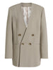 Giacca doppiopetto senza revers in grigio chiaro Alberta Ferretti - donna