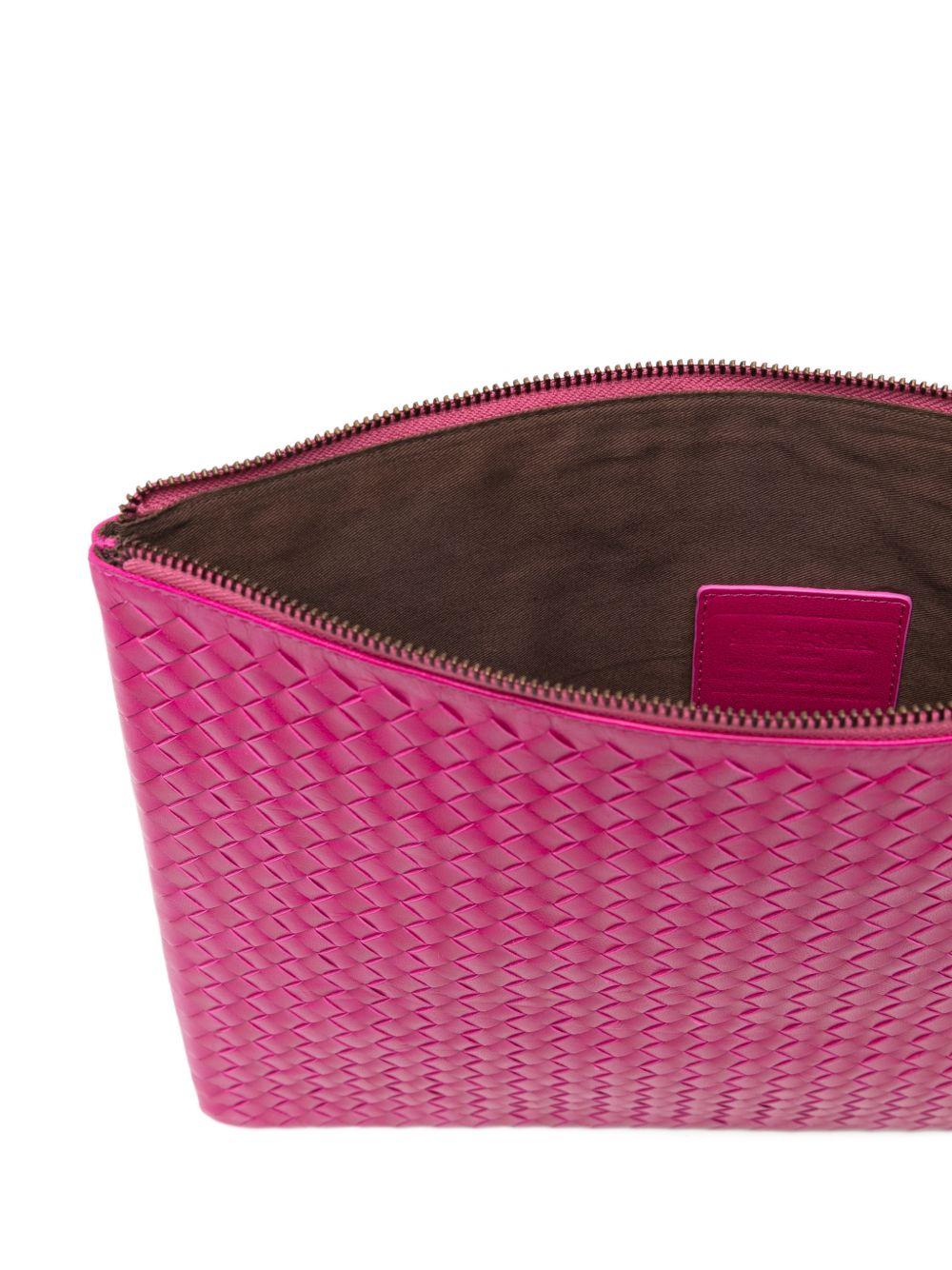 Clutch intrecciato A4 in rosa Dragon diffusion - donna 