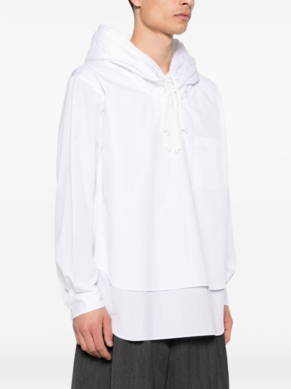 Felpa con design camicia in bianco Comme des Garçons Homme Plus - uomo 