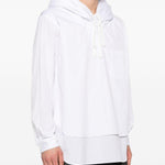 Felpa con design camicia in bianco Comme des Garçons Homme Plus - uomo 