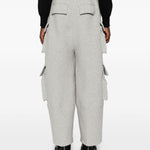 Pantaloni cargo con coulisse in grigio Feng Chen Wang - uomo 
