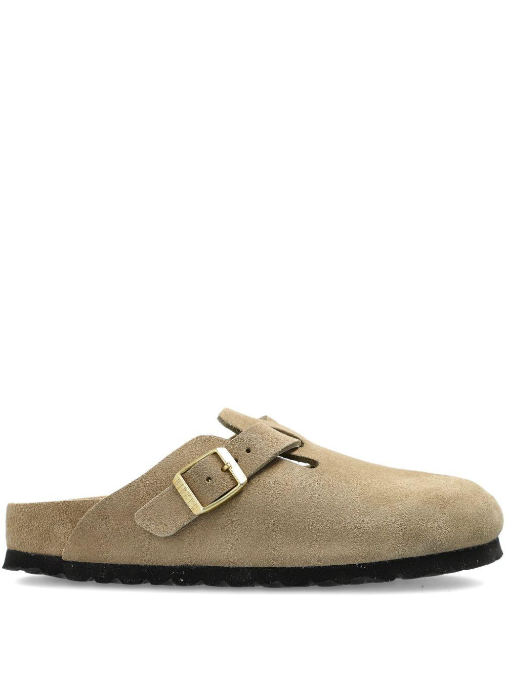 Mules Boston con fibbia e cinturino in beige Birkenstock - unisex 