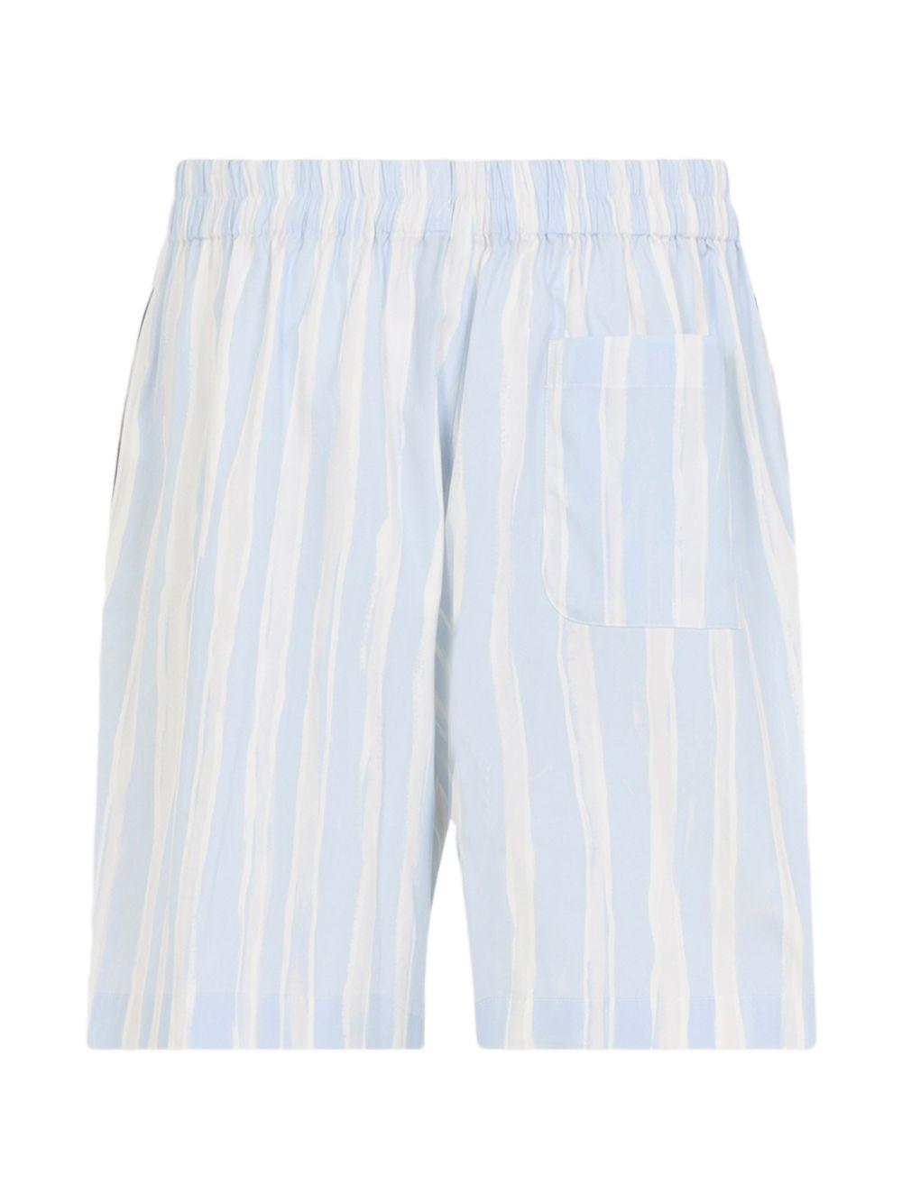 Shorts a righe le short calecon  in bianco e blu Jacquemus - uomo 