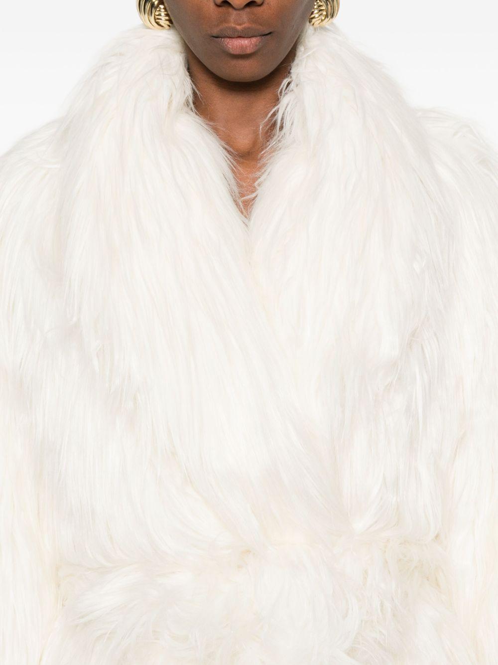 Cappotto in eco-pelliccia juno color crema Entire Studios - donna 