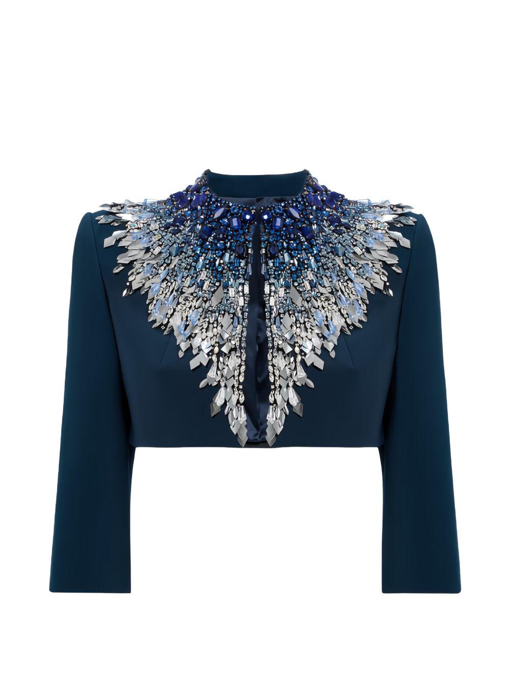 Blazer crop dexy in blu Jenny packham - donna 