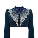 Blazer crop dexy in blu Jenny packham - donna 