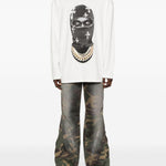 Felpa girocollo Mask Crosses in bianco Ih nom uh nit - uomo 