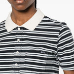 Polo con colletto a righe in beige e blu A.P.C. - donna 