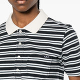 Polo con colletto a righe in beige e blu A.P.C. - donna 
