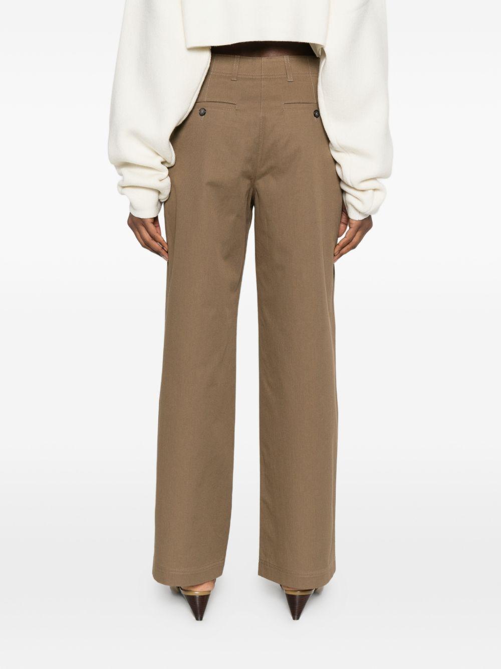 Pantaloni con pieghe in marrone Toteme - donna 